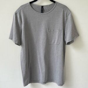 Lululemon Chest Pocket Relaxed Fit Tee *Oxford Grey Sage / White M3CW8S
